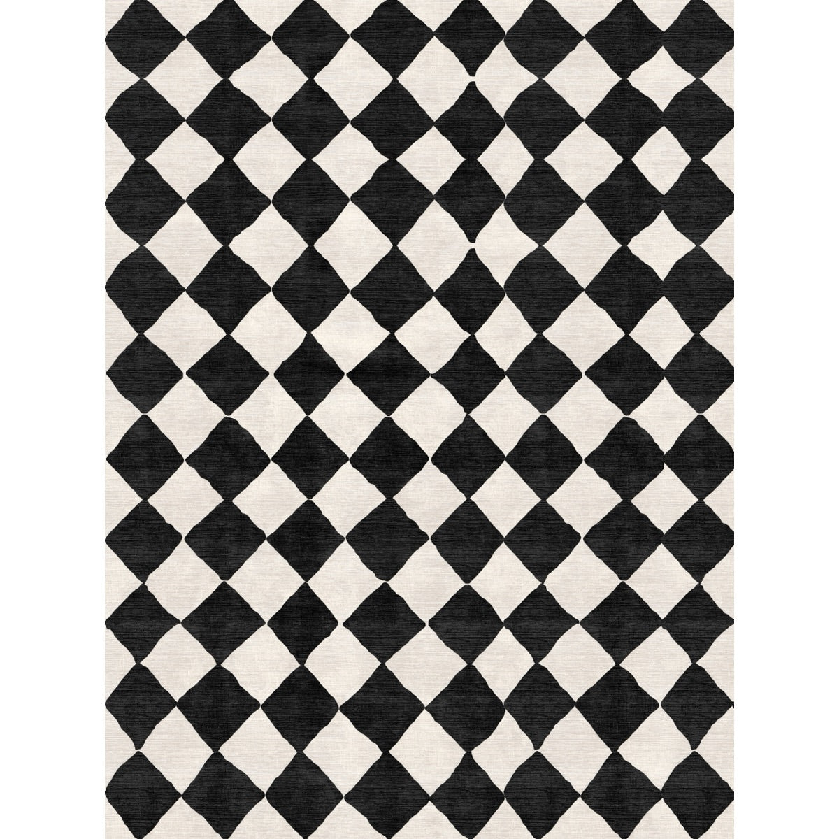 Trestres Checkered Black & Ivory Rug