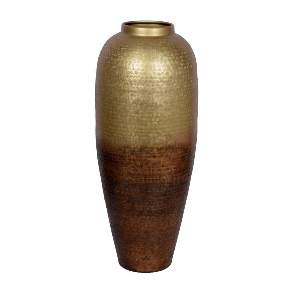 Selina Hand Hammered Brass Floor Vase