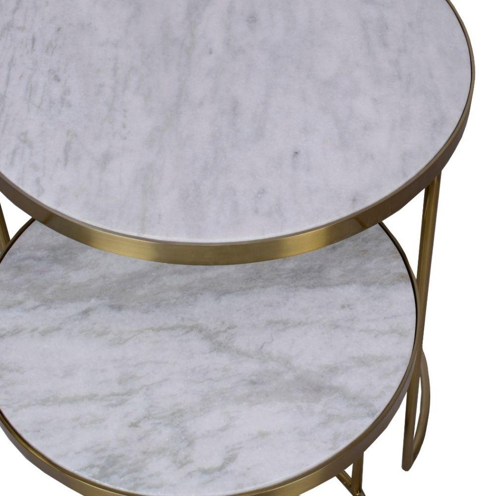 Harlo Round Marble Nesting Tables