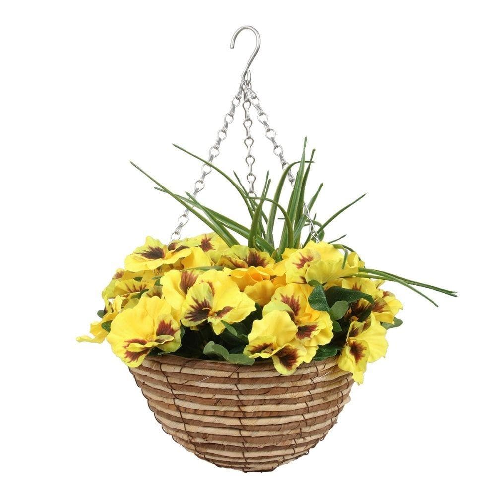 Grace Artificial Floral Arrangement In Hanging Basket