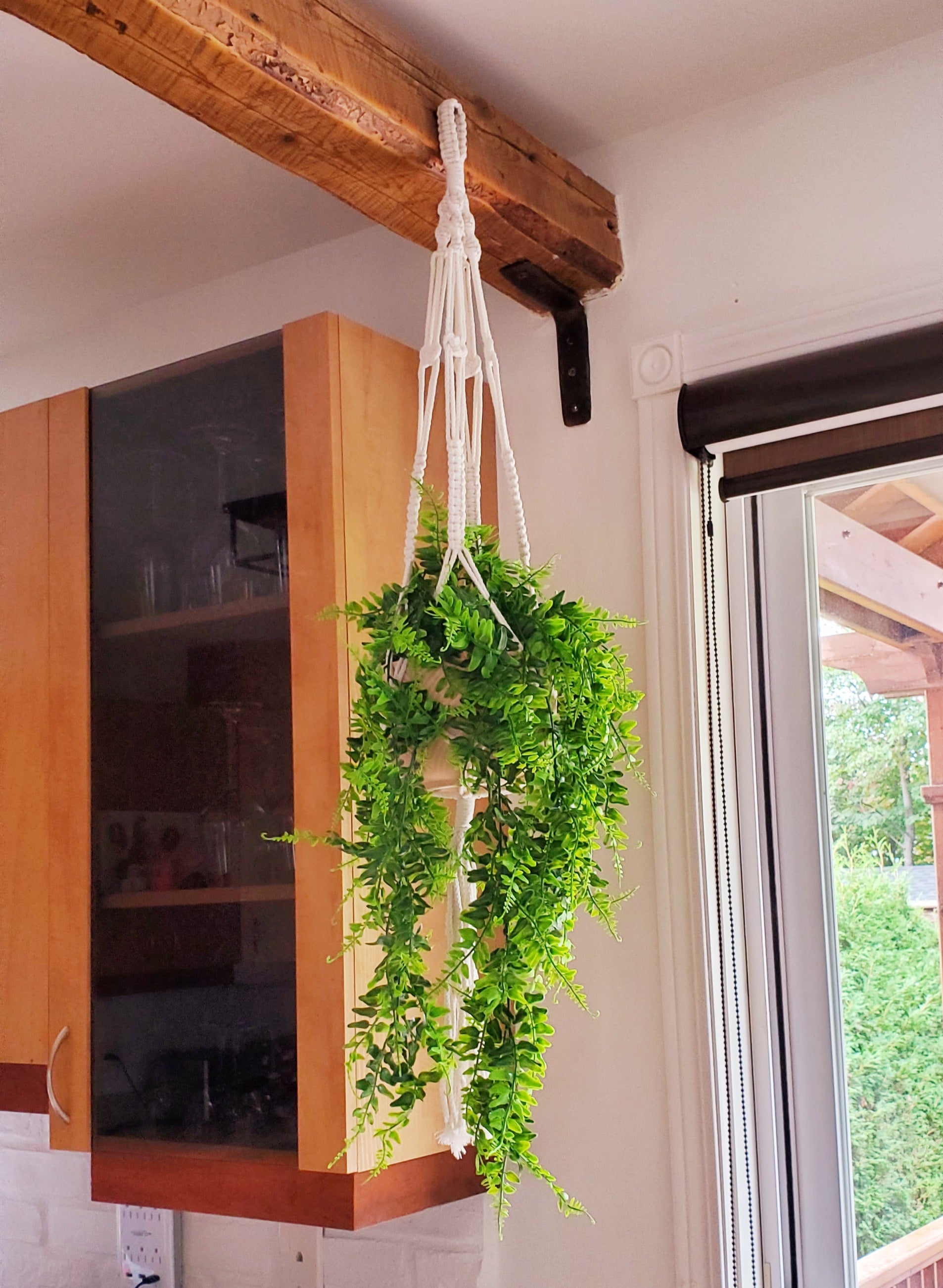 Franco Faux Potted Macrame Hanging Plant (3.8 Feet)