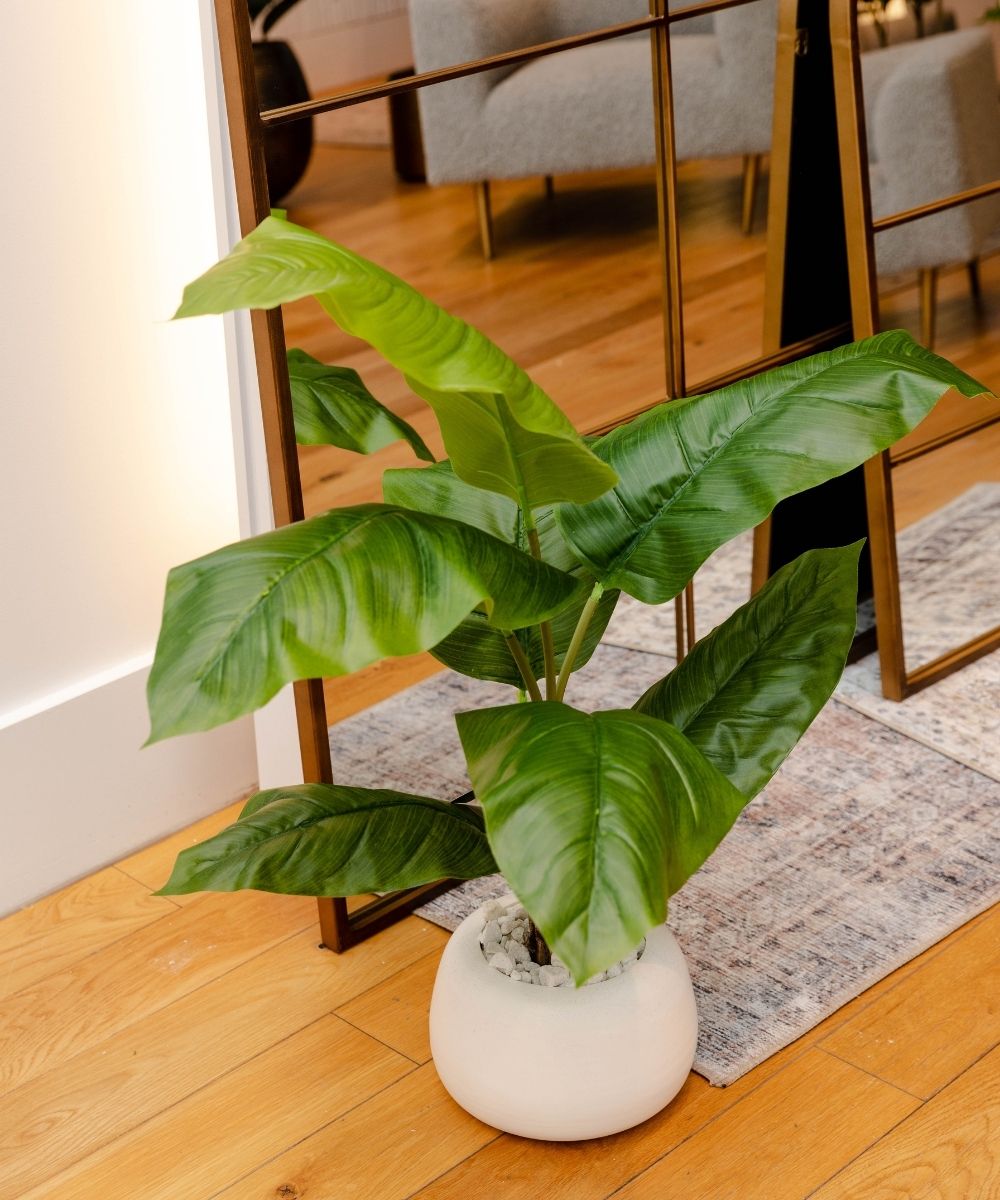 Moka Artificial Spathiphyllum Leaf Potted Plant (Multiple Sizes)