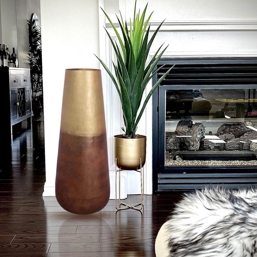 Calluna Brass Floor Vase