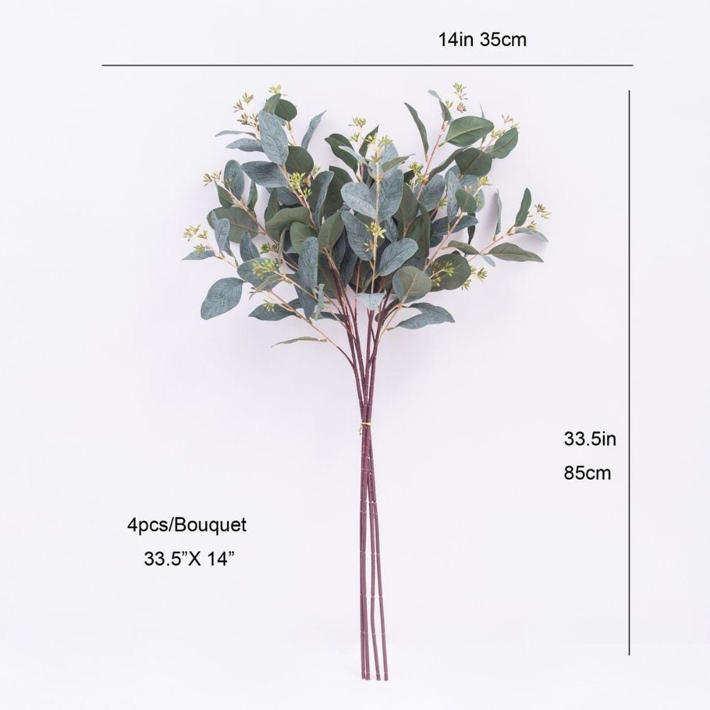 Faris Faux Eucalyptus Bouquet 33.5'' X 14'' (Set Of 4)