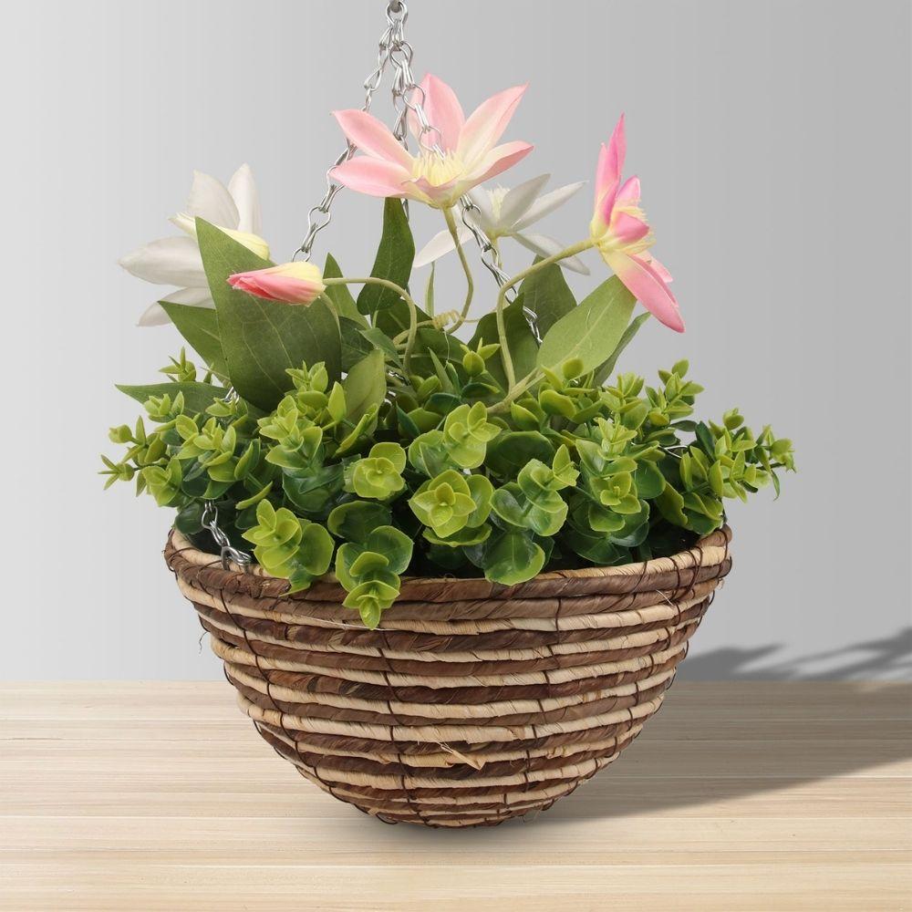Lyla Artificial Floral Arrangement In Hanging Basket