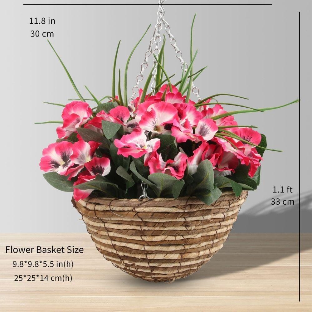 Aubree Artificial Floral Arrangement In Hanging Basket