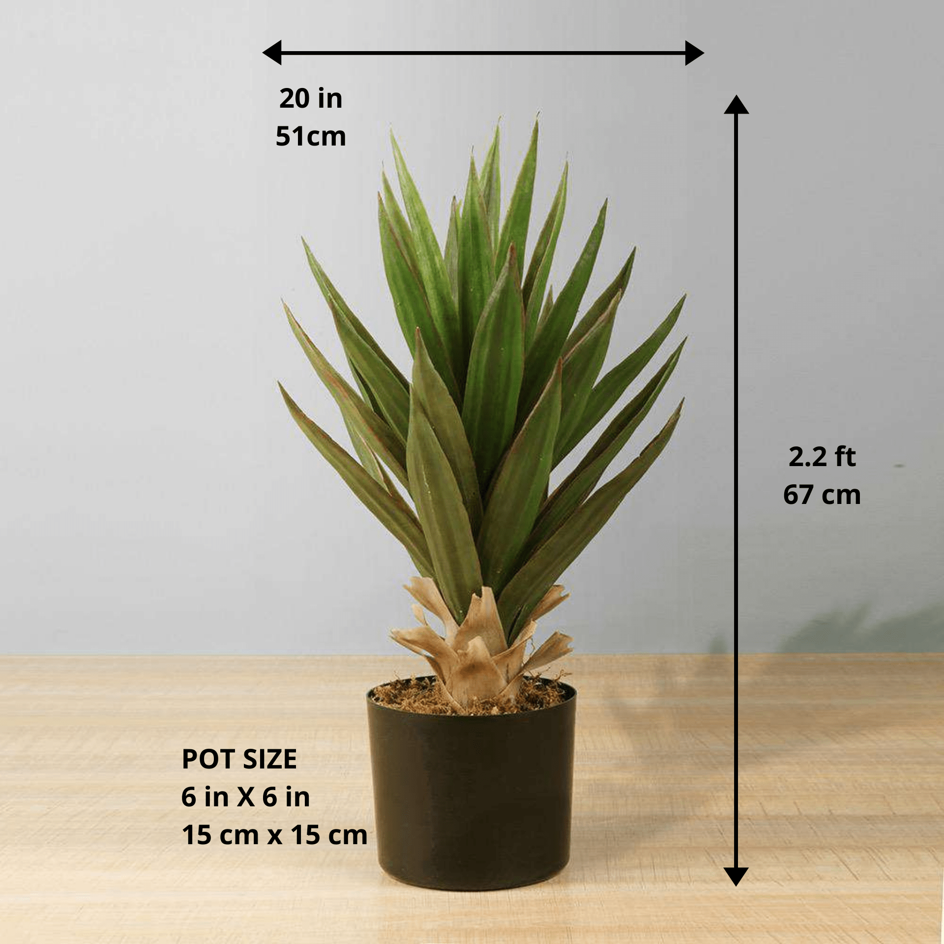 Aloa Artificial Aloe Tree Potted Plant 20''