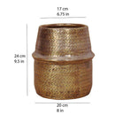 Bonita -Rattan Brass Finish Planter ArtiPlanto