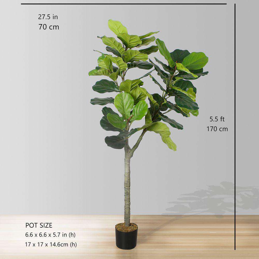 CORA Artificial Fiddle Leaf Potted Plant 5.5' ArtiPlanto