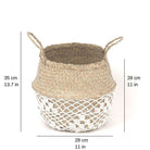 COSTA - Seagrass Basket With White Net Pattern ArtiPlanto