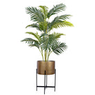 Chava - Brass Mid-Century Planter With Black Stand (Multiple Sizes) ArtiPlanto