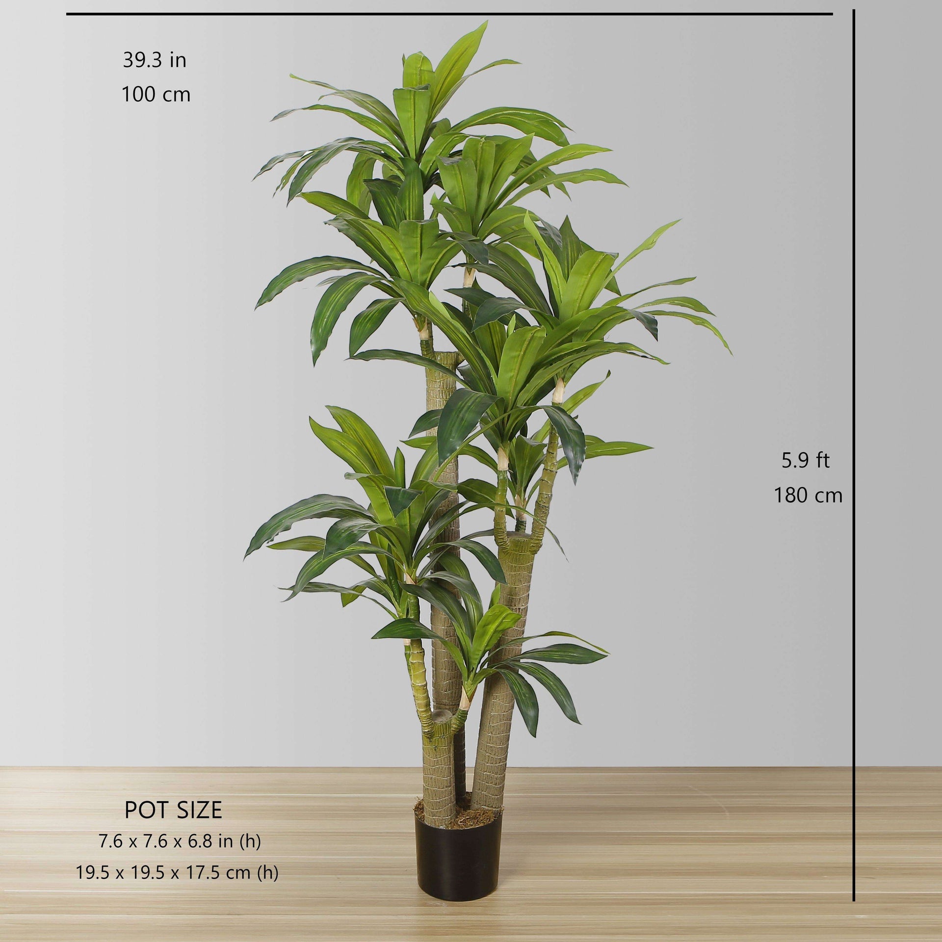 dracaena size Dana Artificial Draecena Tree Potted Plant (Multiple Sizes)