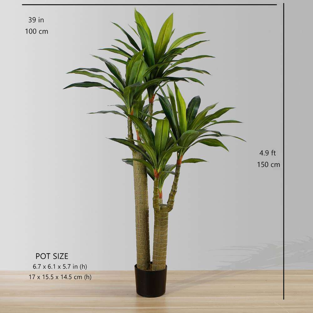DANA Artificial Draecena Tree Potted Plant (Multiple Sizes) ArtiPlanto