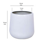 Fabi - White Brass Floor Planter ArtiPlanto