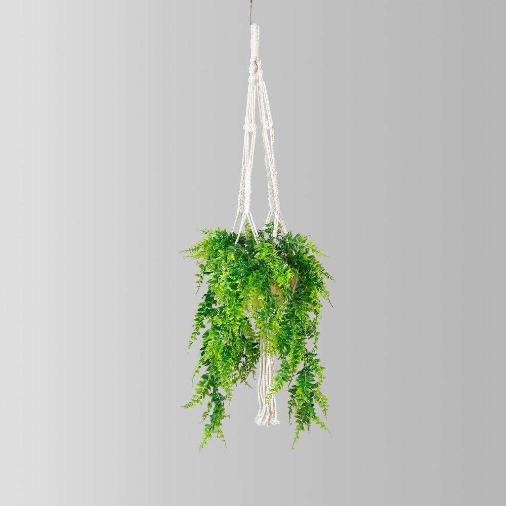 Franco Faux Potted Macrame Hanging Plant (3.8 Feet) ArtiPlanto