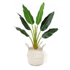 ISAK - Seagrass Basket With White Decoration ArtiPlanto