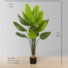 JAVI Artificial Spathiphyllum Leaf Potted Plant 51" ArtiPlanto