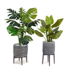 JAX -Black Mid-Century Planter With Turned Leg Stand ArtiPlanto