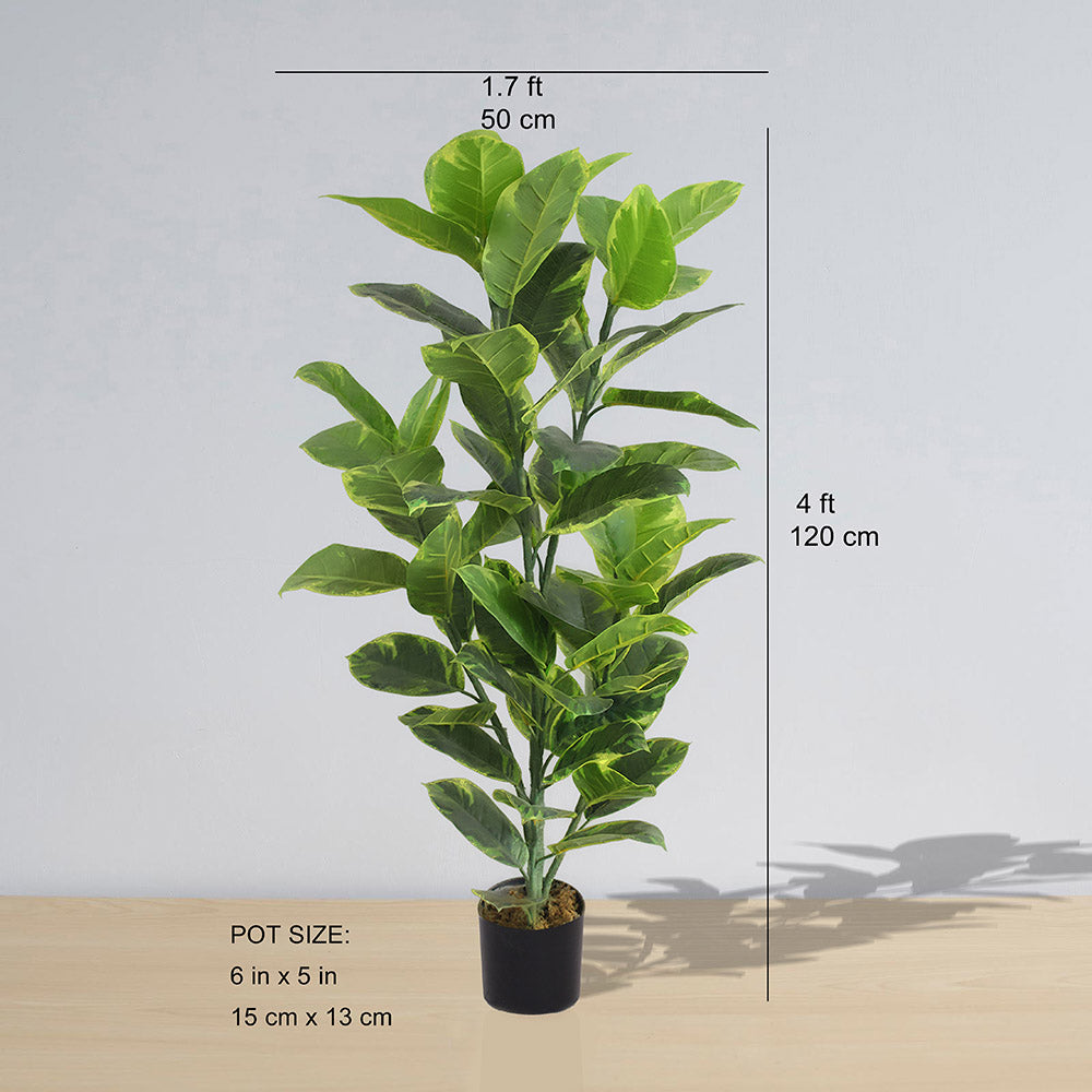 Jerico Artificial Rubber Potted Plant 4'