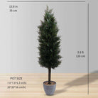 LEEDS Faux Potted Cedar Topiary Plant (Multiple Size) ArtiPlanto