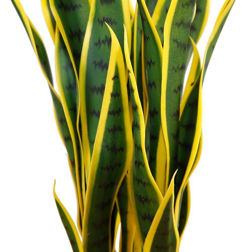 LUIS ARTIFICIAL SNAKE SANSEVIERIA YELLOW & GREEN POTTED PLANT 26'' ArtiPlanto
