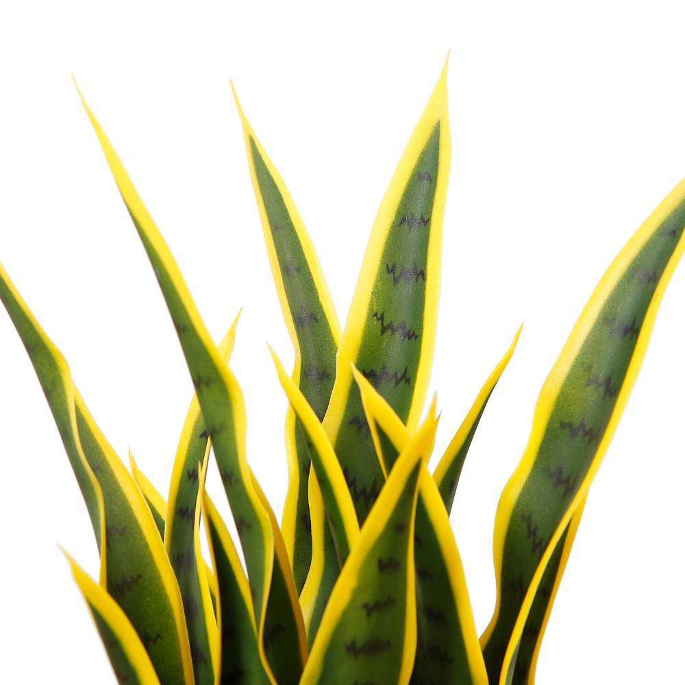 LUIS ARTIFICIAL SNAKE SANSEVIERIA YELLOW & GREEN POTTED PLANT 26'' ArtiPlanto