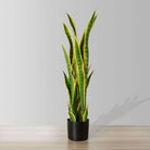 LUNA Artificial Snake Sansevieria Yellow & Green Potted Plant (MULTIPLE SIZES) ArtiPlanto