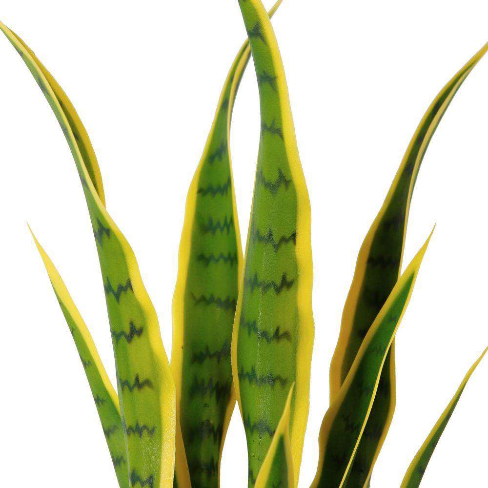 LUNA Artificial Snake Sansevieria Yellow & Green Potted Plant (MULTIPLE SIZES) ArtiPlanto
