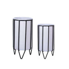 MATI - White Planter With Black Stand ArtiPlanto