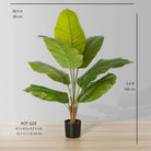 MOKA Artificial Spathiphyllum Leaf Potted Plant (Multiple Sizes) ArtiPlanto
