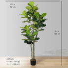 NORA Artificial Fiddle Leaf Potted Plant (Multiple Sizes) ArtiPlanto