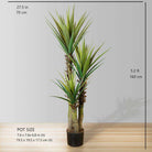 OCA Artificial Agave Potted Plant 63'' ArtiPlanto