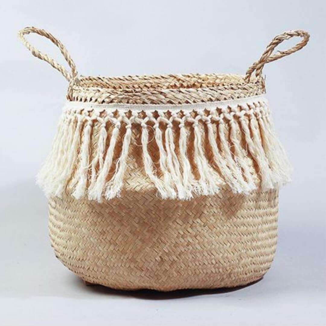 POKHA - Seagrass Basket With Tassel ArtiPlanto