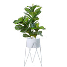 SHIRA WHITE PLANTER WITH HAIRPIN LEGS (61CM) ArtiPlanto