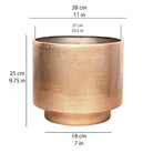 Sagi - Brass Mid-Century Floor Planter (Multiple Sizes) ArtiPlanto