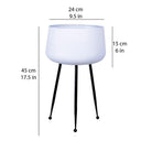 TARA - White Planter With Black Legs ArtiPlanto