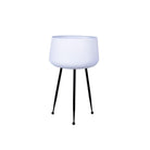 TARA - White Planter With Black Legs ArtiPlanto