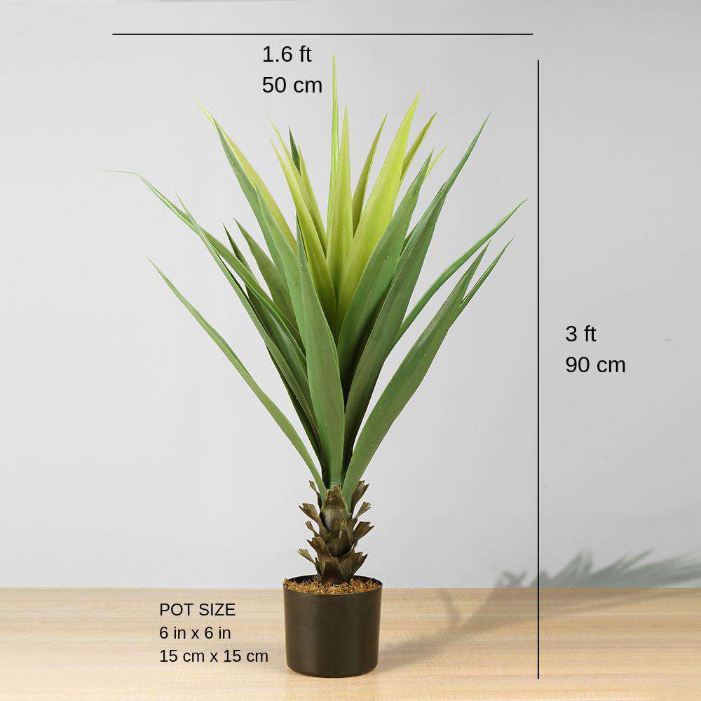 TILA Artificial Agave Tree Potted Plant 3' ArtiPlanto