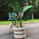 TOM - Seagrass Planter With White Stripes ArtiPlanto