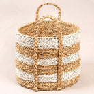 TOM - Seagrass Planter With White Stripes ArtiPlanto