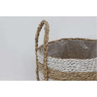 TOM - Seagrass Planter With White Stripes ArtiPlanto