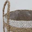TOM - Seagrass Planter With White Stripes ArtiPlanto
