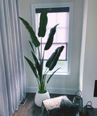 MARGO - White Bamboo Floor Planter Natural Planter ArtiPlanto 