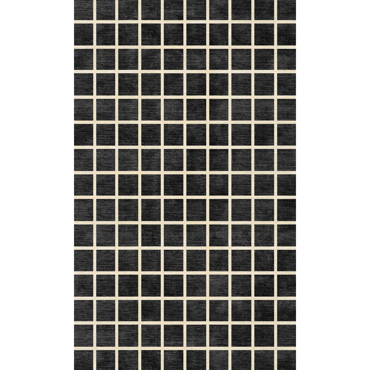 Caper Black Natural Checkered Rug