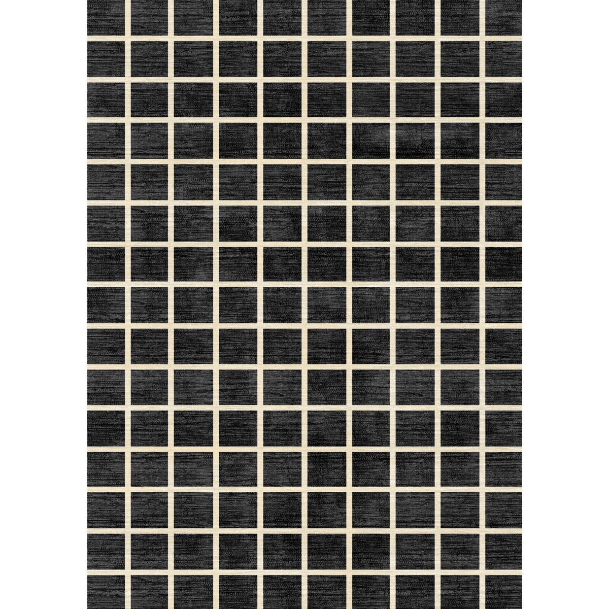 Caper Black Natural Checkered Rug