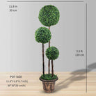 WHITBY Faux Potted Boxwood Topiary Plant (Multiple Sizes) ArtiPlanto