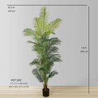 XELA Artificial Hawaii Kwai Palm Tree Potted Plant (Multiple Sizes) ArtiPlanto