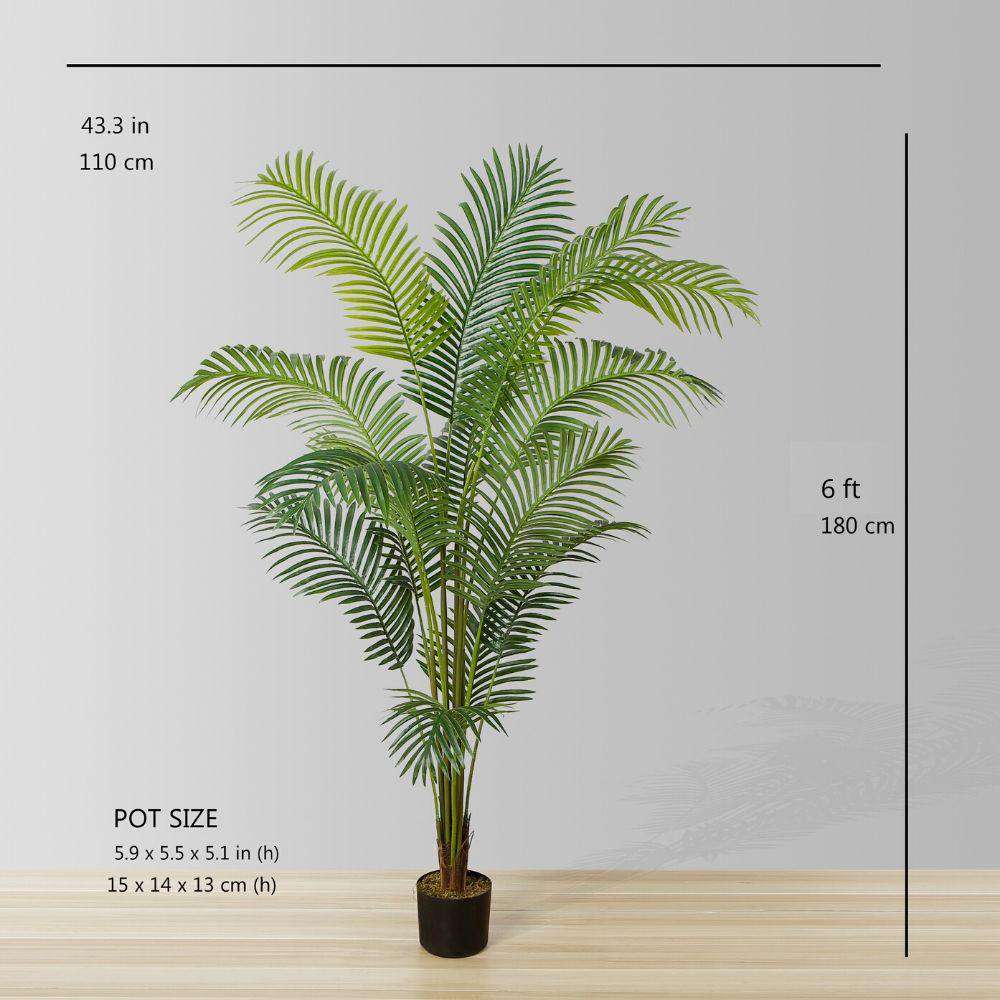 XELO Artificial Hawaii Kwai Palm Tree Potted Plant (MULTIPLE SIZES) ArtiPlanto