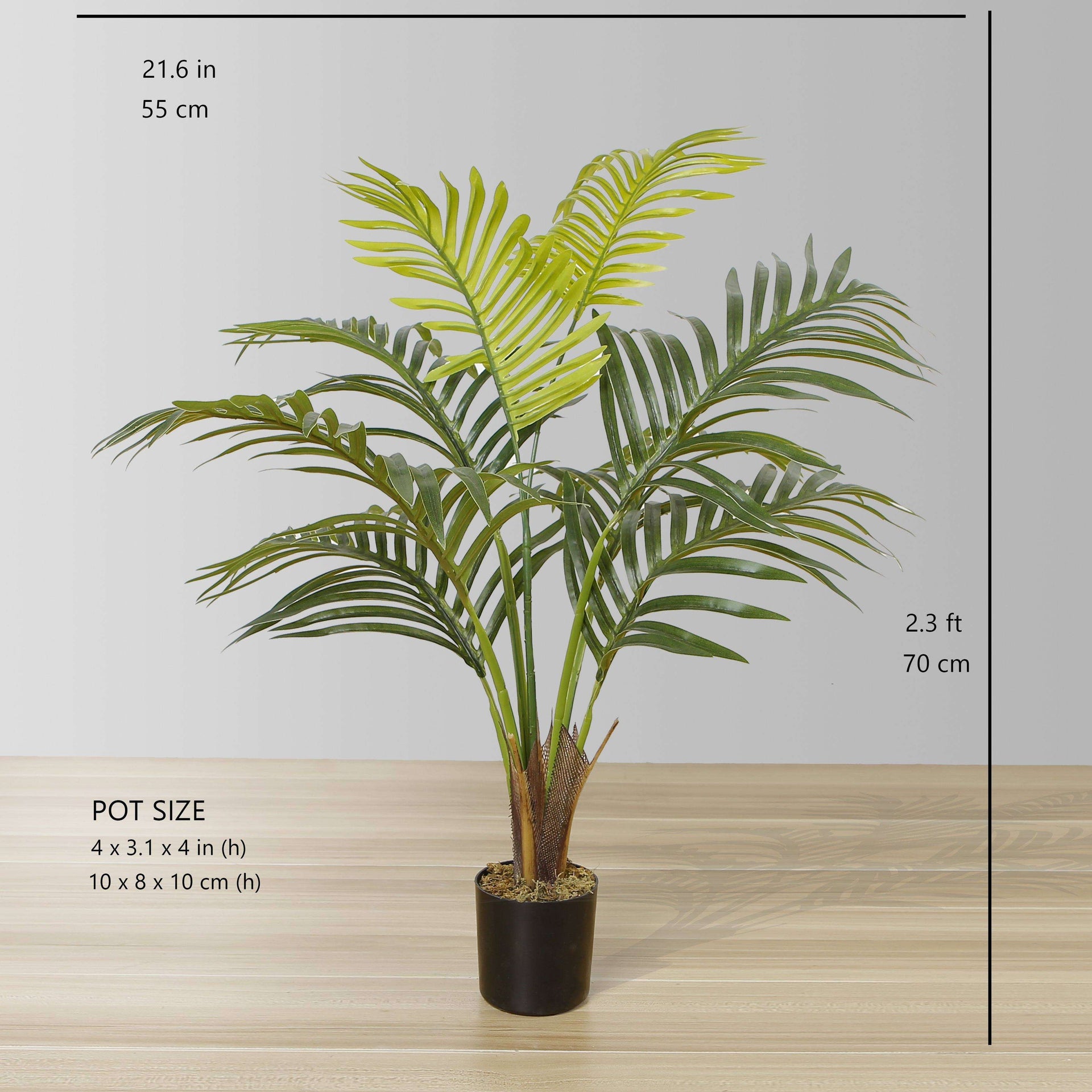 faux palm plant Xelo Artificial Hawaii Kwai Palm Tree Potted Plant (Multiple Sizes)