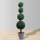 YORK Faux Potted Boxwood Topiary Plant 3' ArtiPlanto